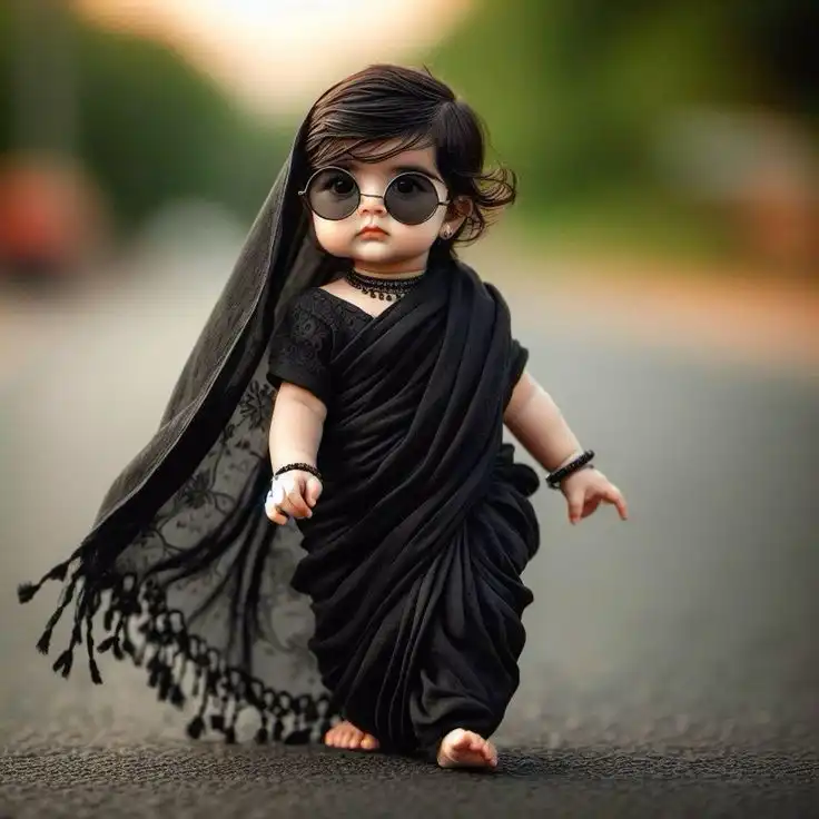 black dress stylish cute doll dp Black Dress Stylish Cute Doll Dp